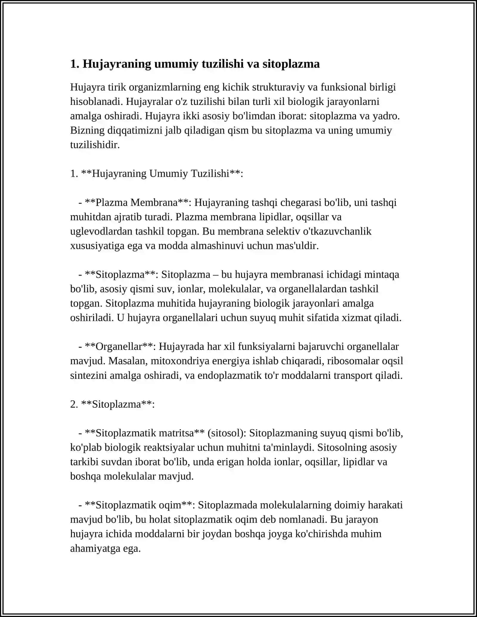 HUJAYRA HAQIDAGI ILM - SITOLOGIYA 3