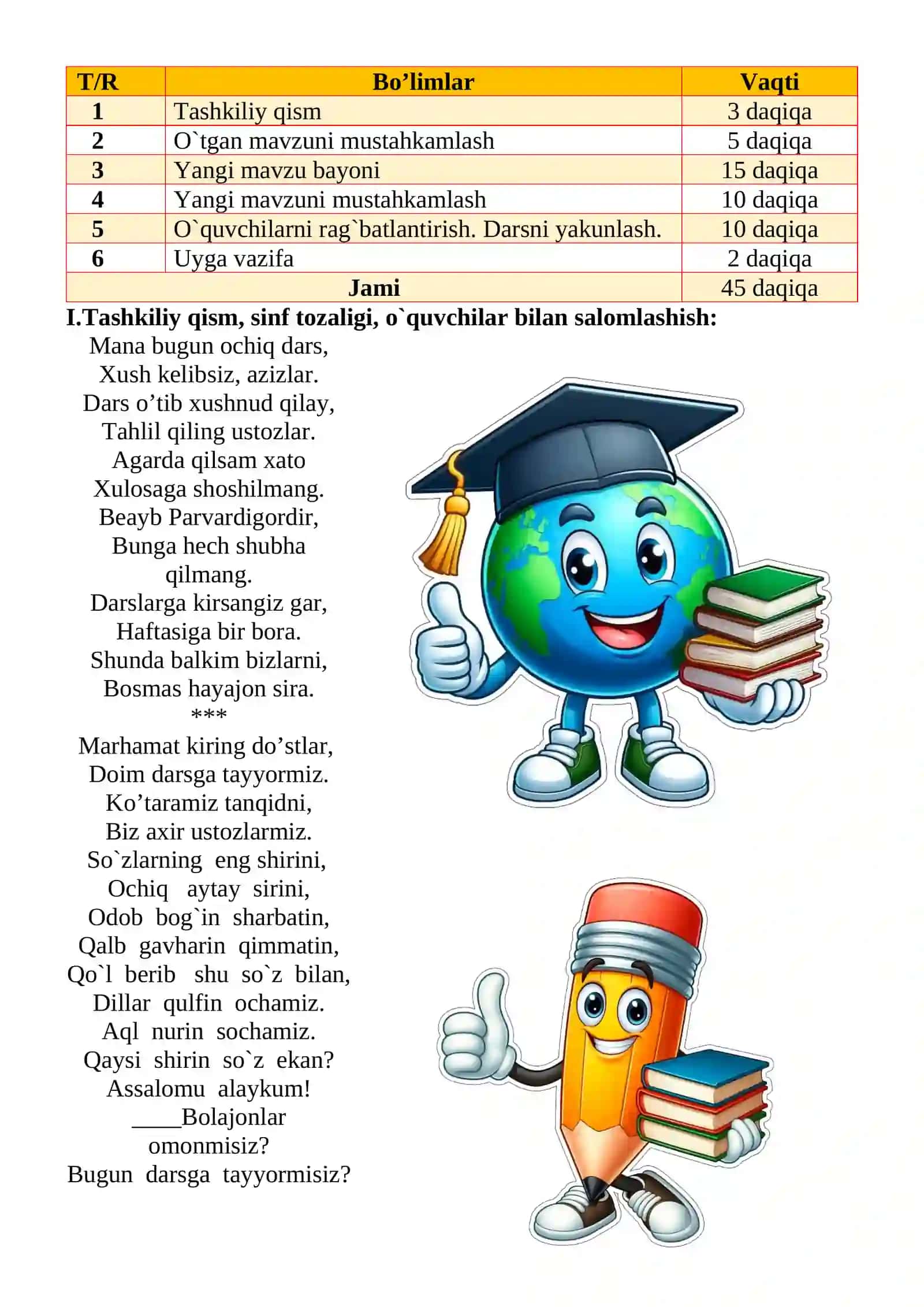 Gapda so‘zlarning bog‘lanishi mavzusida 3-sinf Ona tili fanidan dars ishlanmasi 3