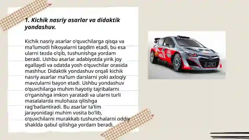 Kichik nasriy asarlar va didaktik yondashuv 3