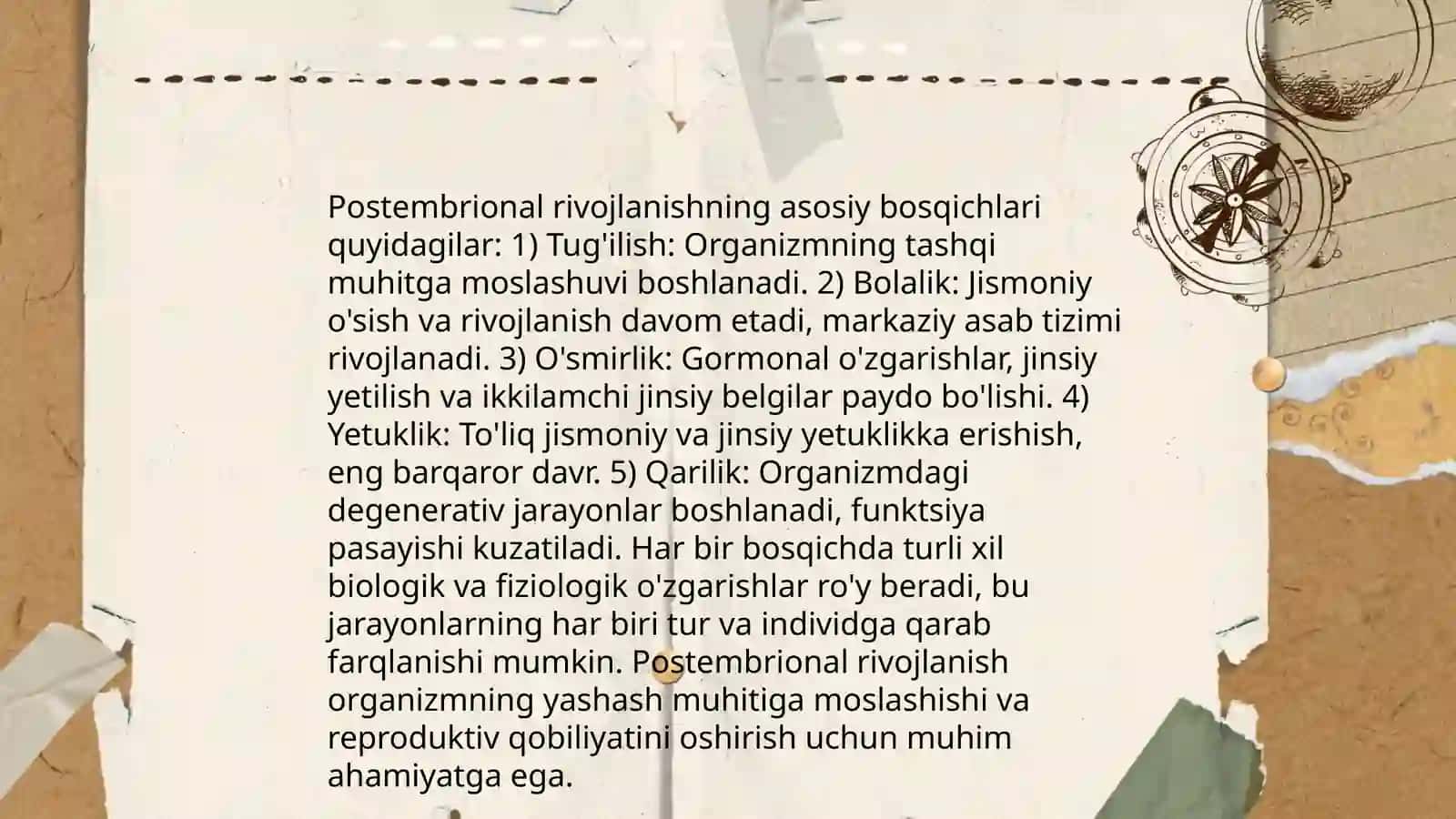 Postembrional rivojlanish davri 3