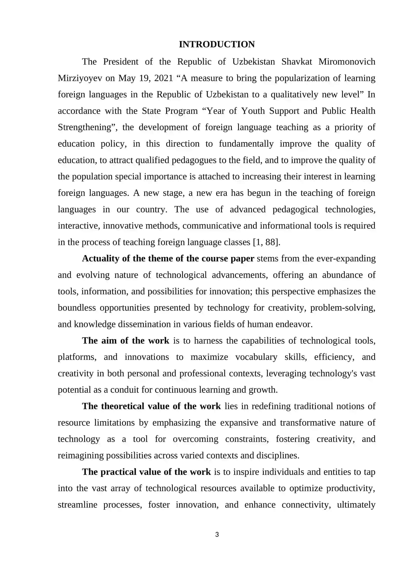 Using innovative technologies in project method of teaching foreign language 3