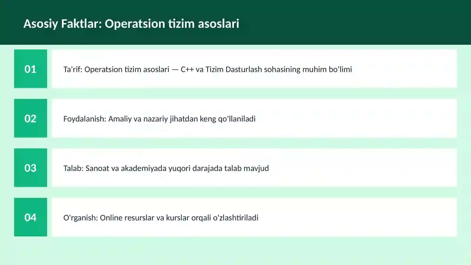 Operatsion tizim asoslari 3
