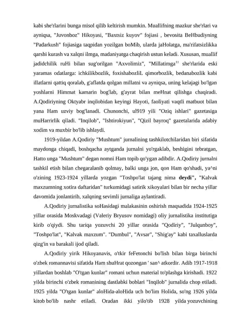 A.Qodiriyning hayoti va ijodi 3