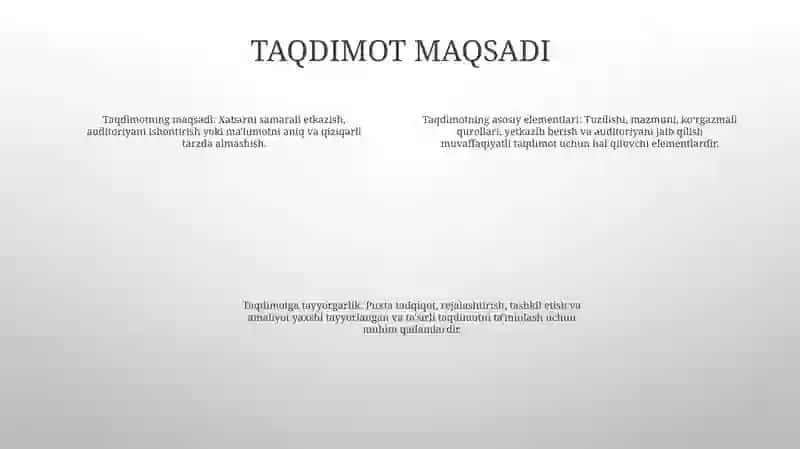 Taqdimot Tayyorlash 3