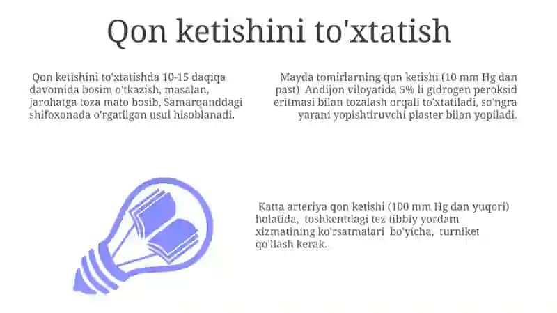 Qon ketishini to'xtatish 3