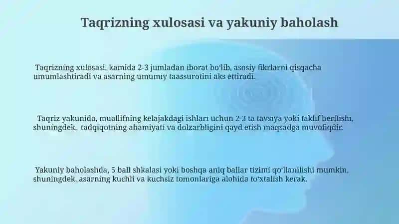 Taqrizning tuzulishi 3