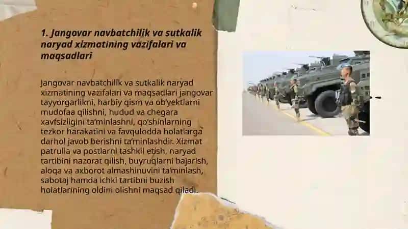 Jangovar navbatchilik va sutkalik naryad xizmati 3