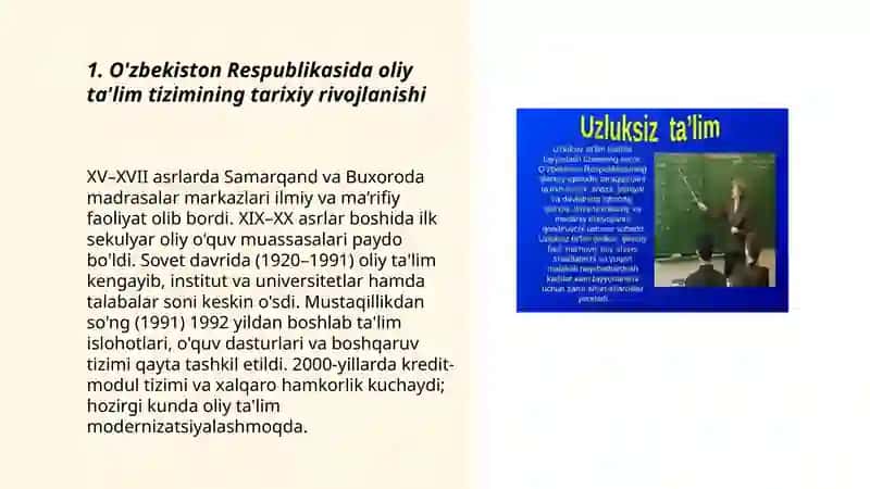 O'zbekiston Respublikasida Oliy Ta'lim Tizimi 3