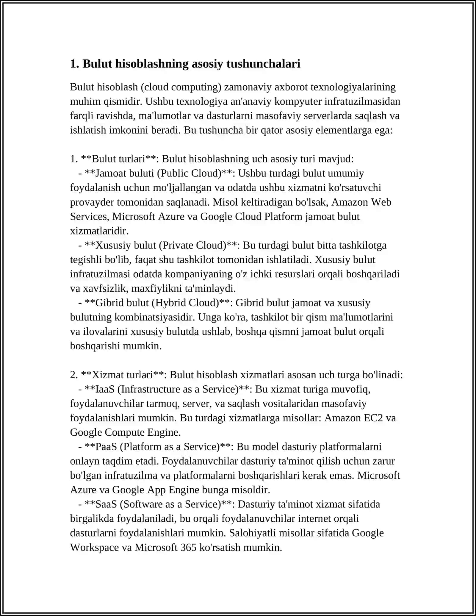 AMAZON BULUT PROVAYDERLARINING IMKONIYATLARI VA TEXNOLOGIYALAR 3