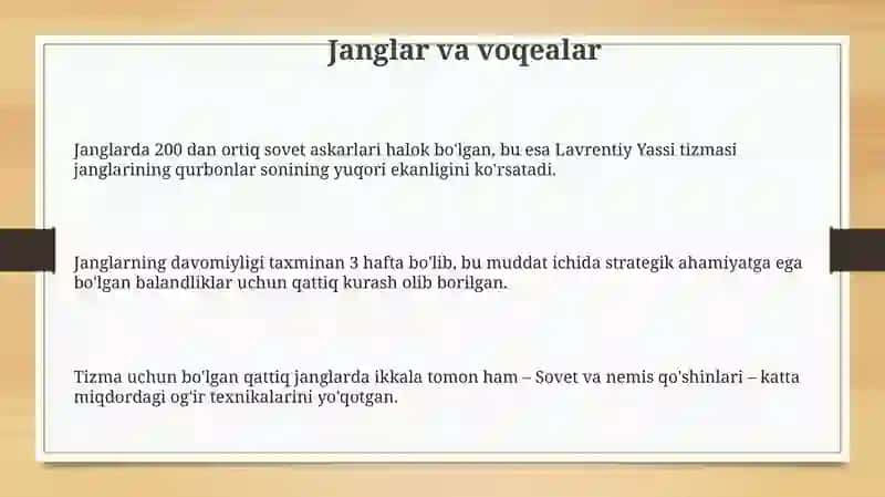Lavrentiy Yassi tizmasi 3