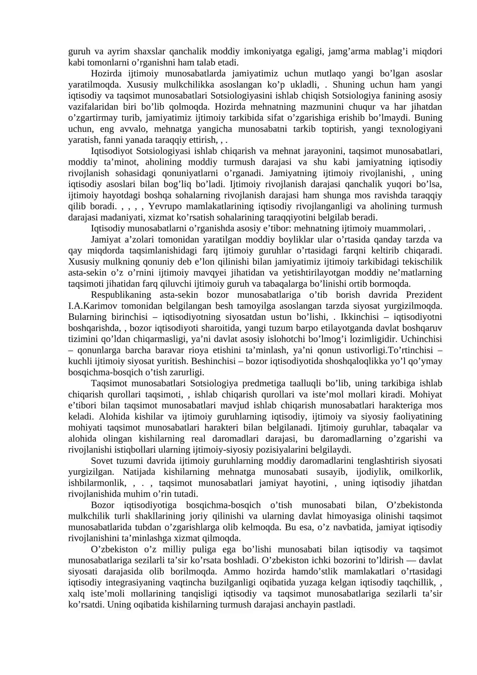 Sotsial munosabatlar 3