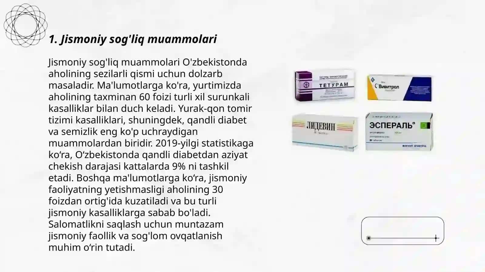 Jismoniy sog'liq muammolari 3