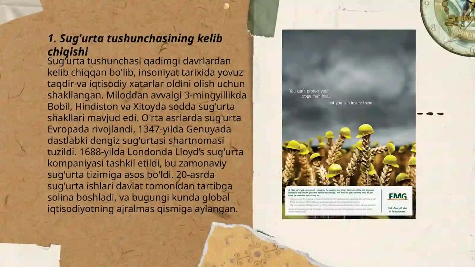 Sug’urta tarixi 3