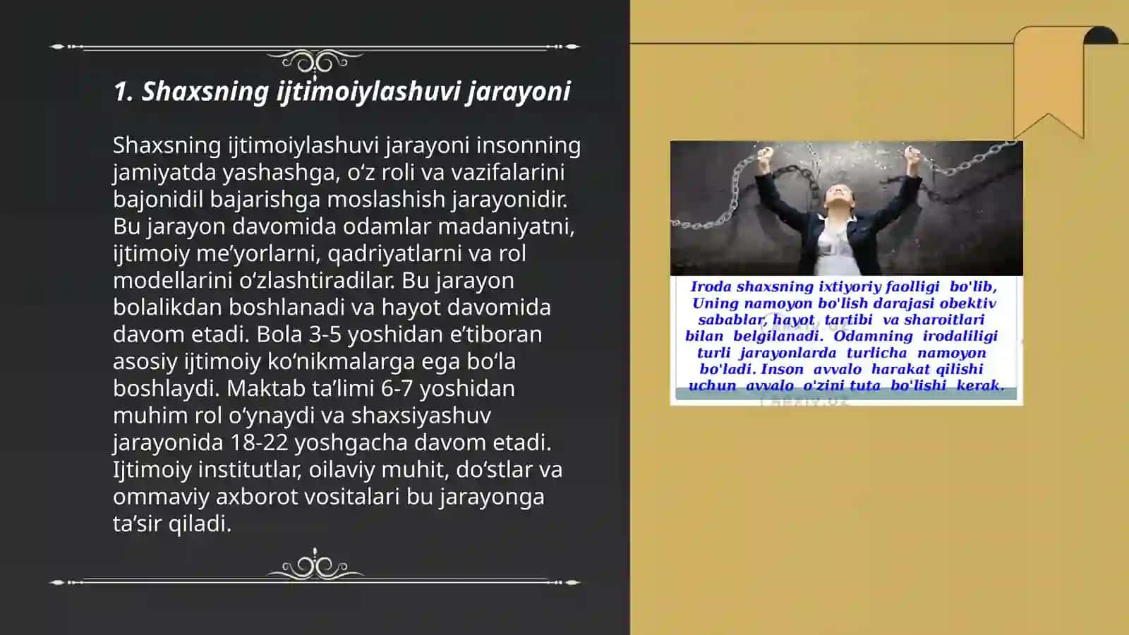 Shaxsning ijtimoiylashuvi 3
