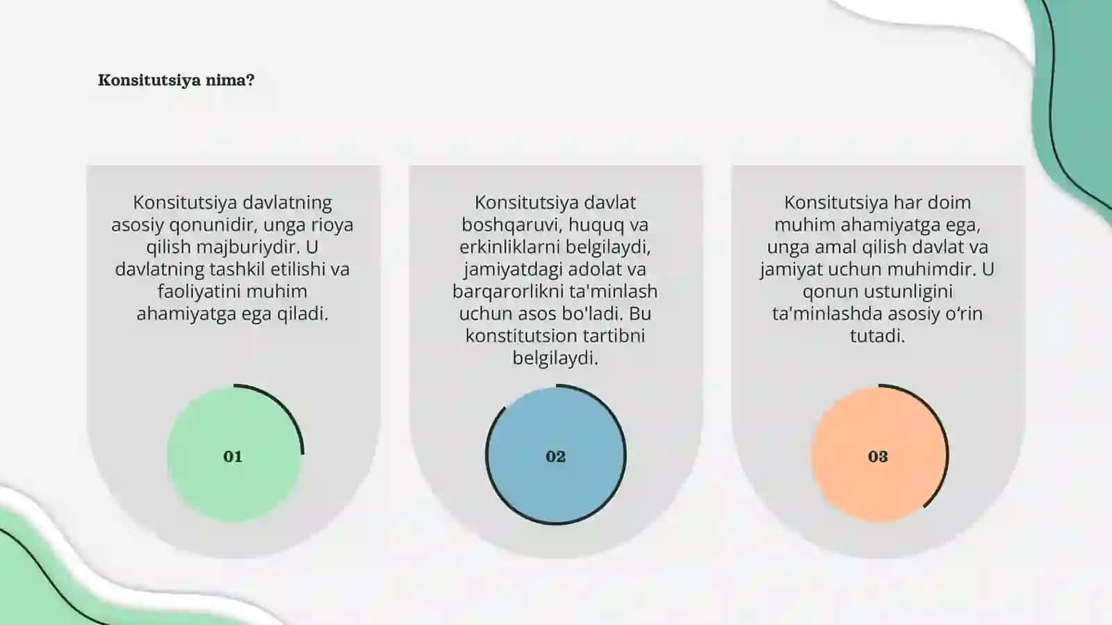 Konsitutsiya -davlatning asosiy qonuni 3
