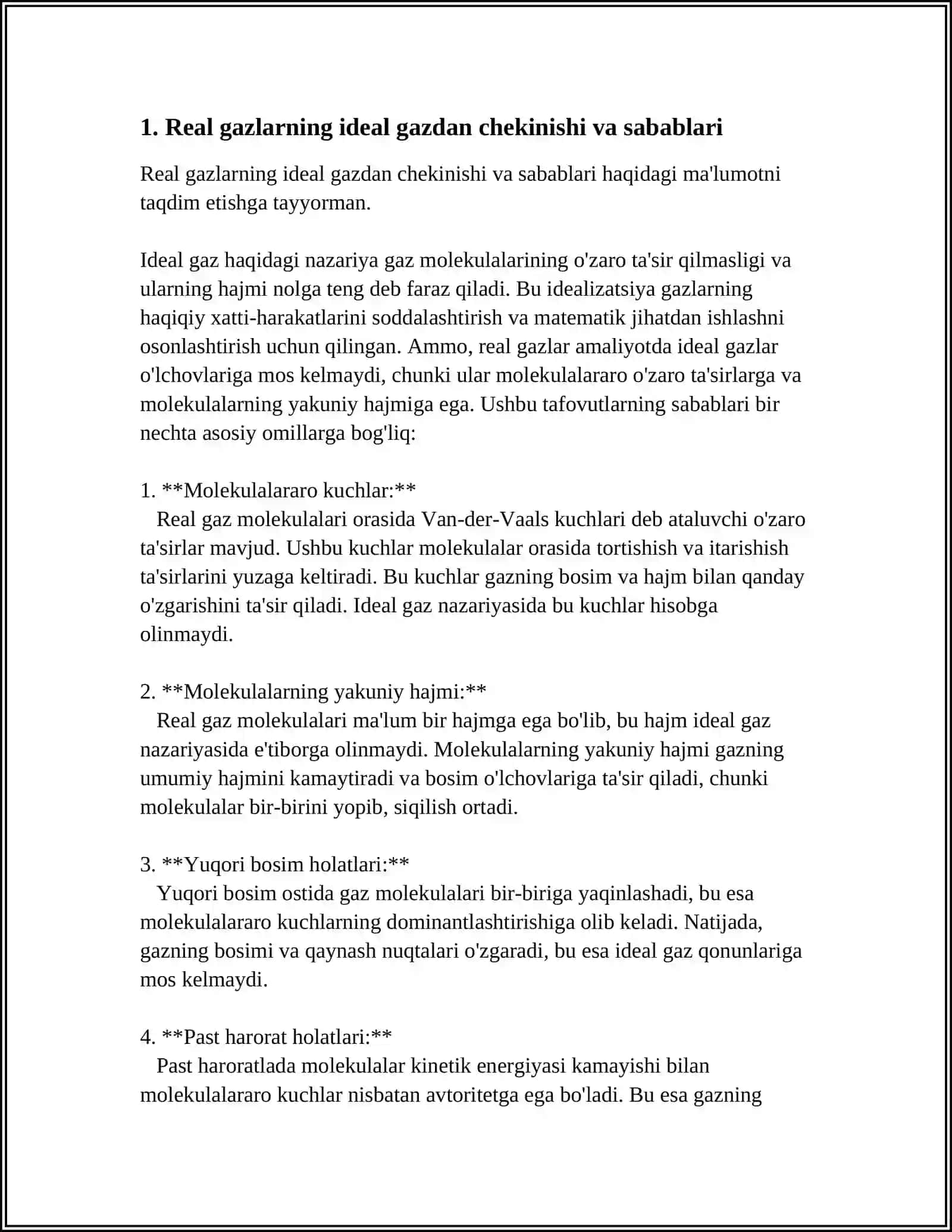 REAL GAZLARNING HUSUSIYATLARI 3