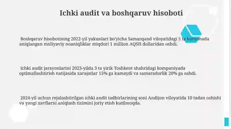 Operatsion audit va Ichki Audit Vazifalari 3