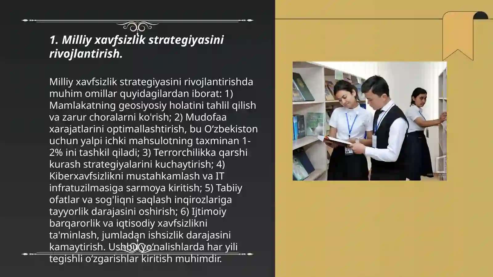 Milliy xafsizlikni taminlash borasida amalga oshiralayotgan ishlarning mazmun mohiyati 3