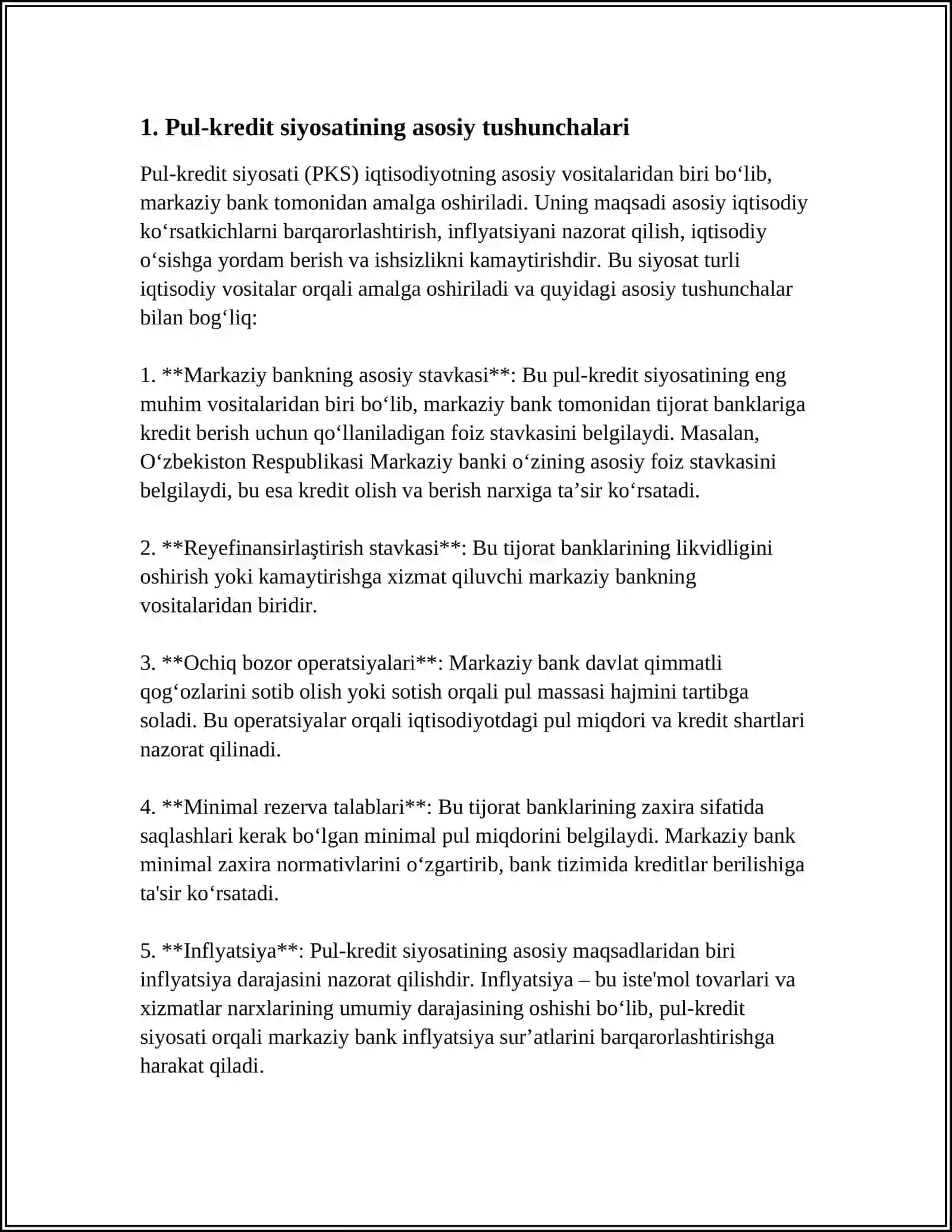 KEYNSCHA YONDASHUVDA PUL-KREDIT SIYOSATINING OʻRNI 3