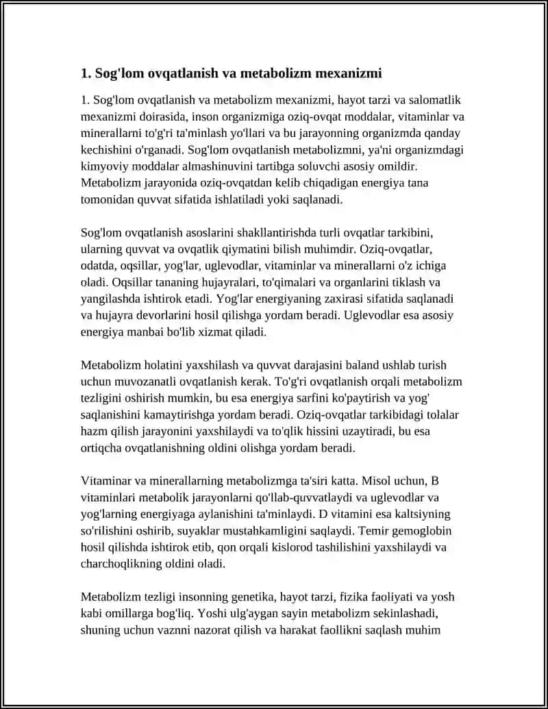 HAYOT TARZI VA SALOMATLIK MEXANIZMI 3