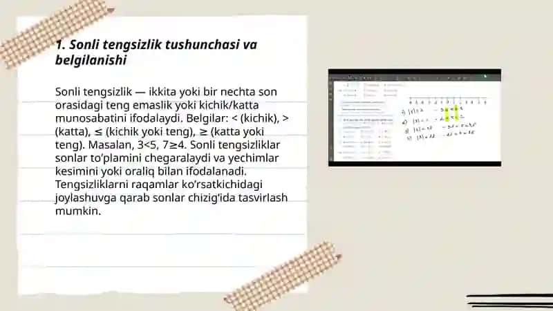 Sonli tengsizliklar 3