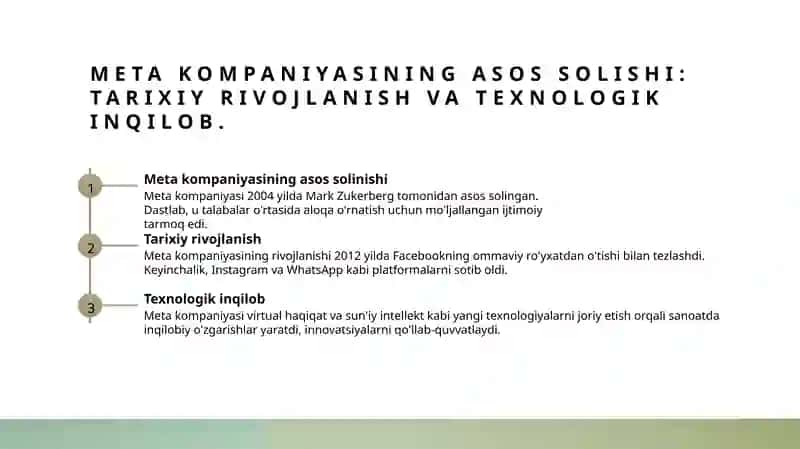 Meta kompaniyasining tarixi va rivojlanishi 3