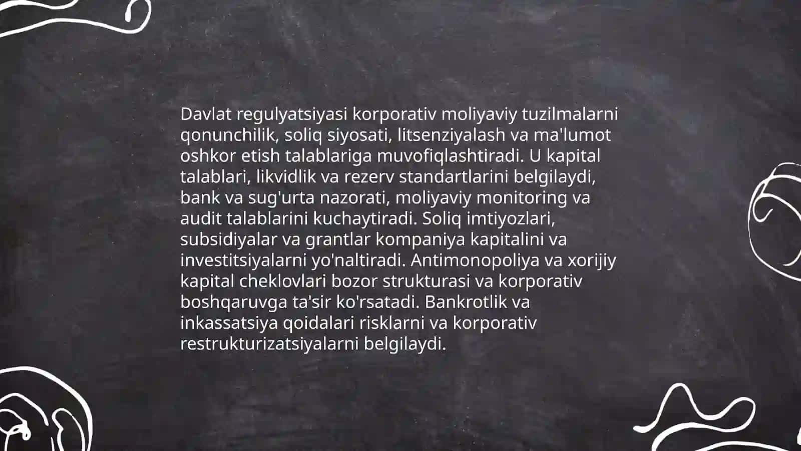 Korparativ moliyaviy tuzilmalarni Davlat bn munosabatlari 3
