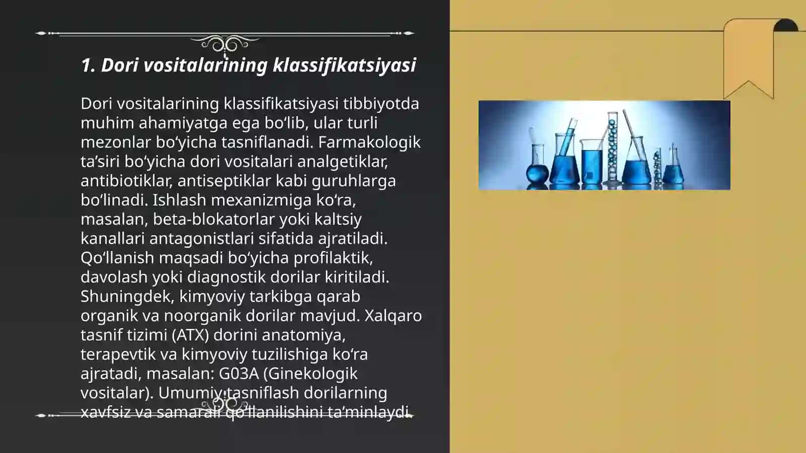 Dori vositalarining klassifikatsiyasi 3