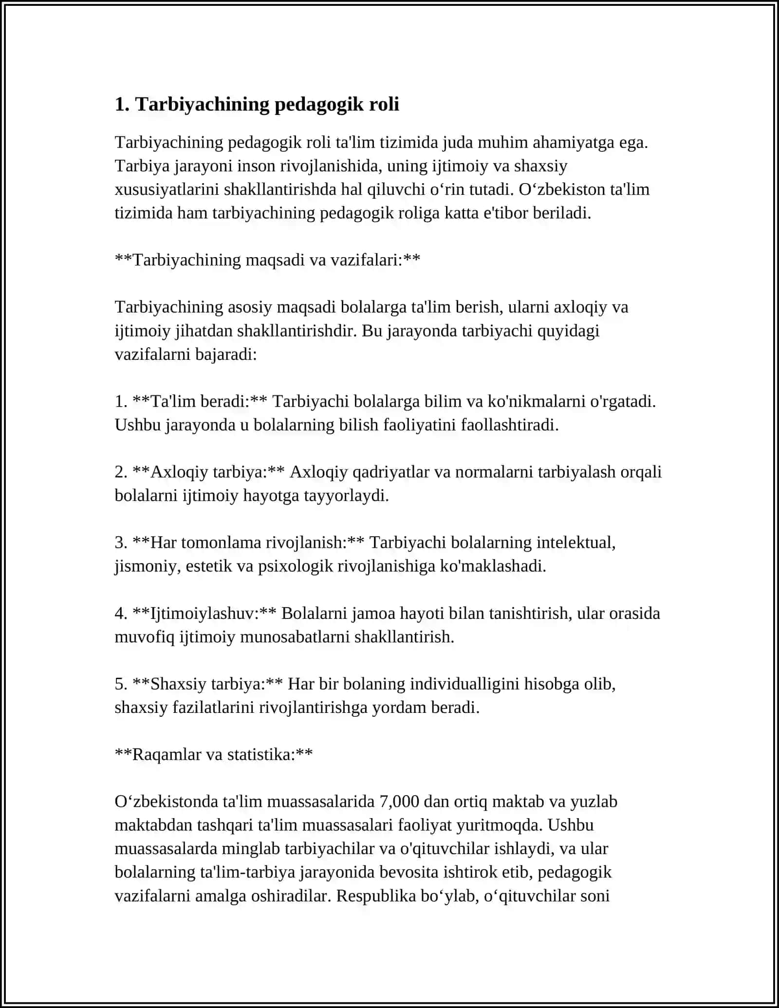 MASHGʻULOTDA TARBIYACHINING YETAKCHI ROʻLI 3