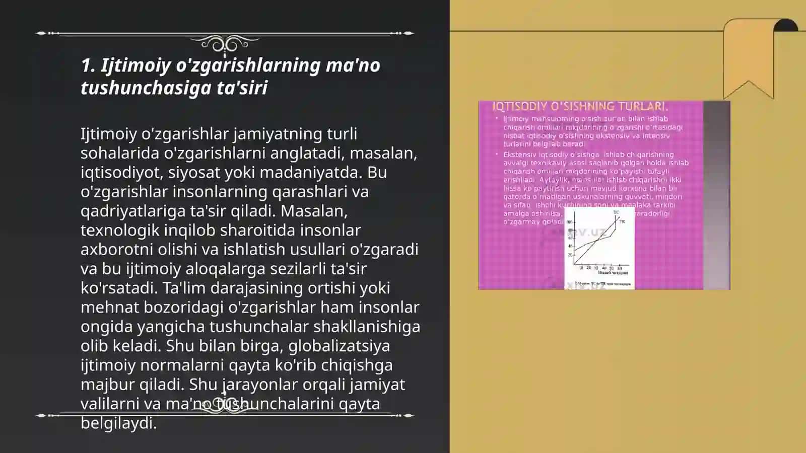 Ijtimoiy o'zgarishlarning ma'no taraqqiyotiga ta'siri 3