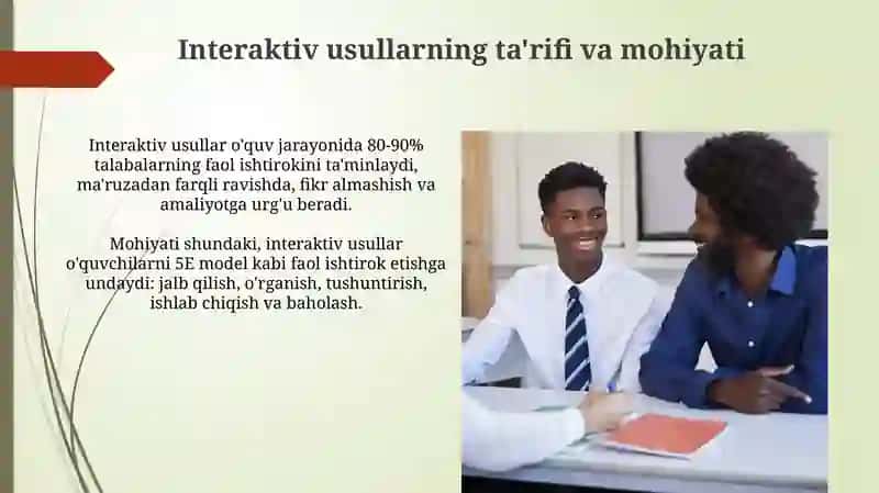Tarbiya fanini oqitishda qollaniladigan interfaol metodlar 3