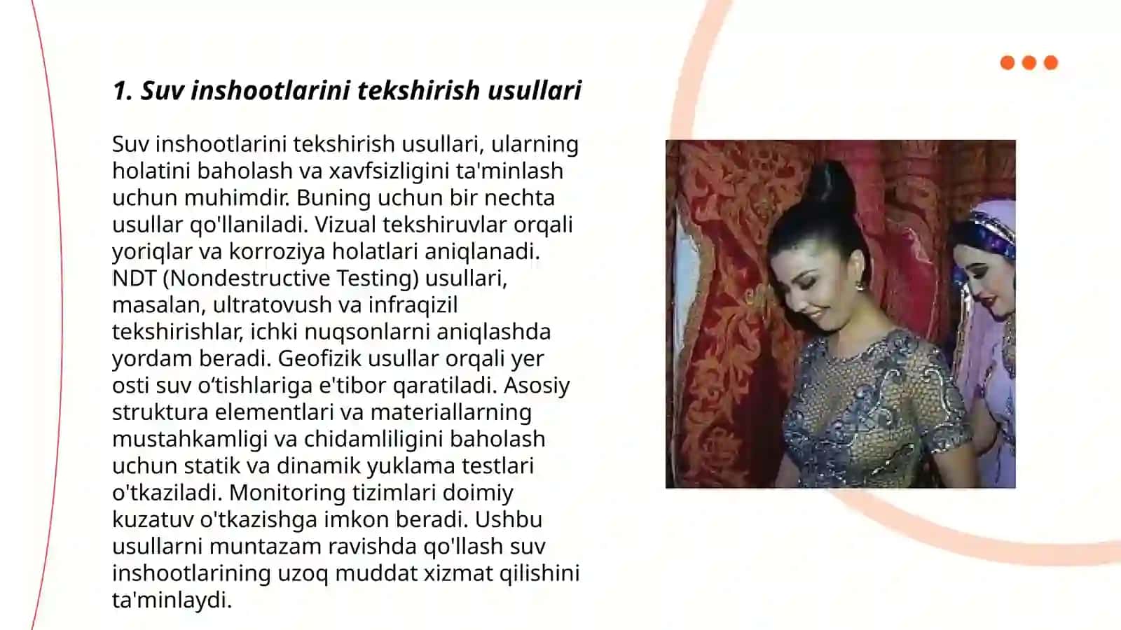 Suv inshootlari xolatini nazorat kilish usullari va moslamalari 3