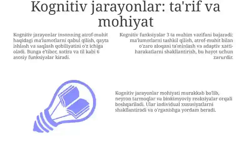 Kognitiv jarayonlar 3