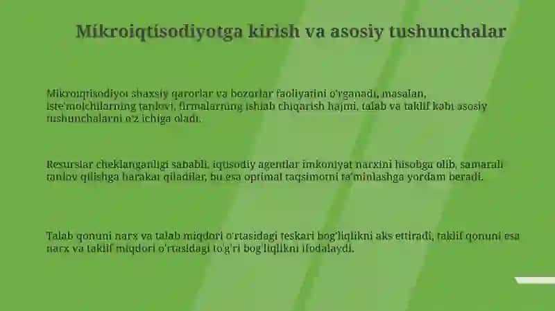 Mikroekonomika haqida tushuncha 3