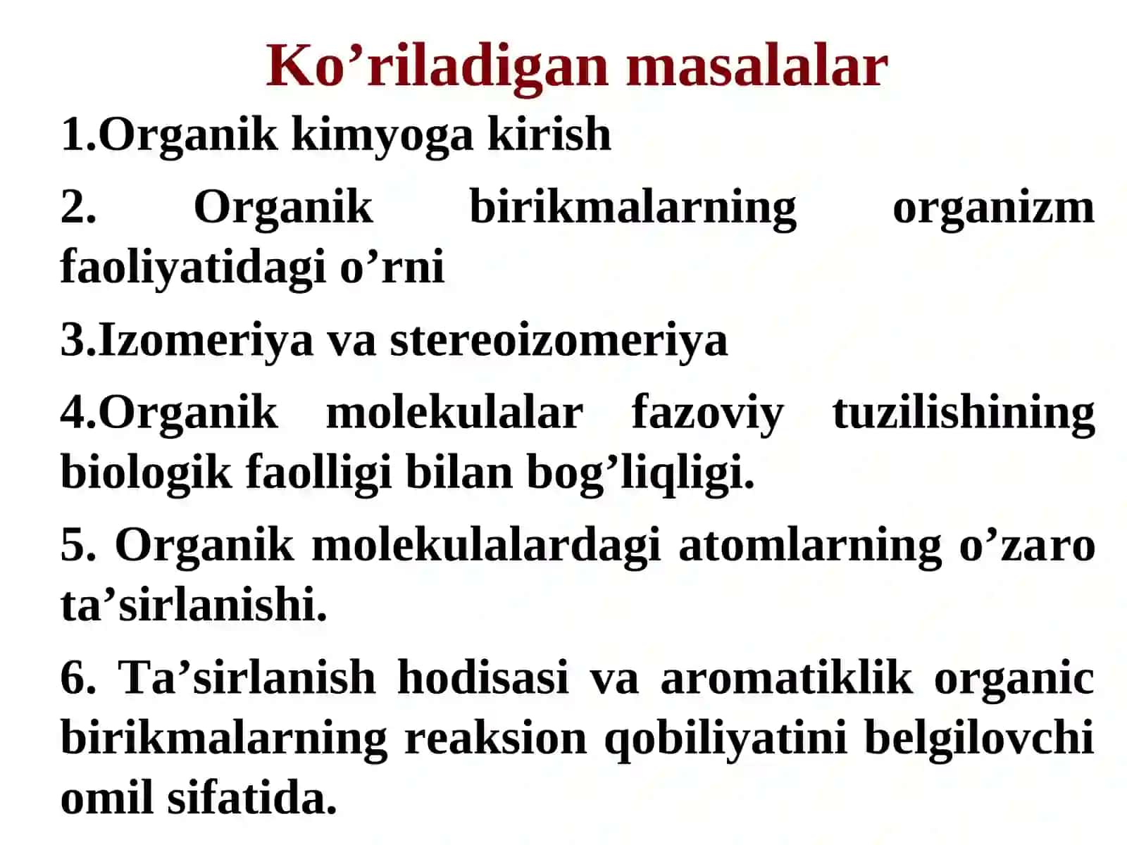ORGANIK KIMYO ASOSLARI 3