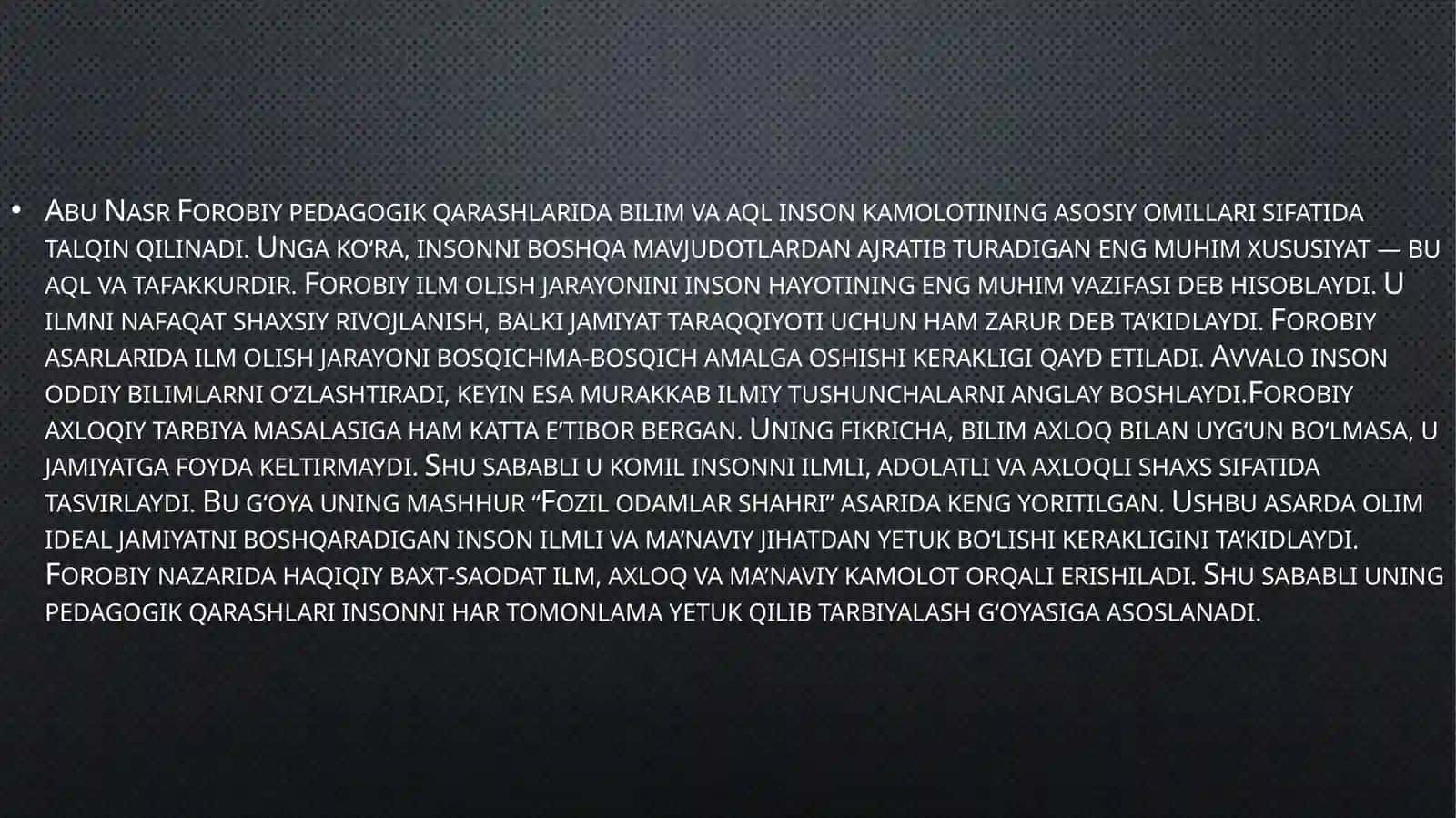 Abu Nasr Forobiyning pedagogik qarashlari 3
