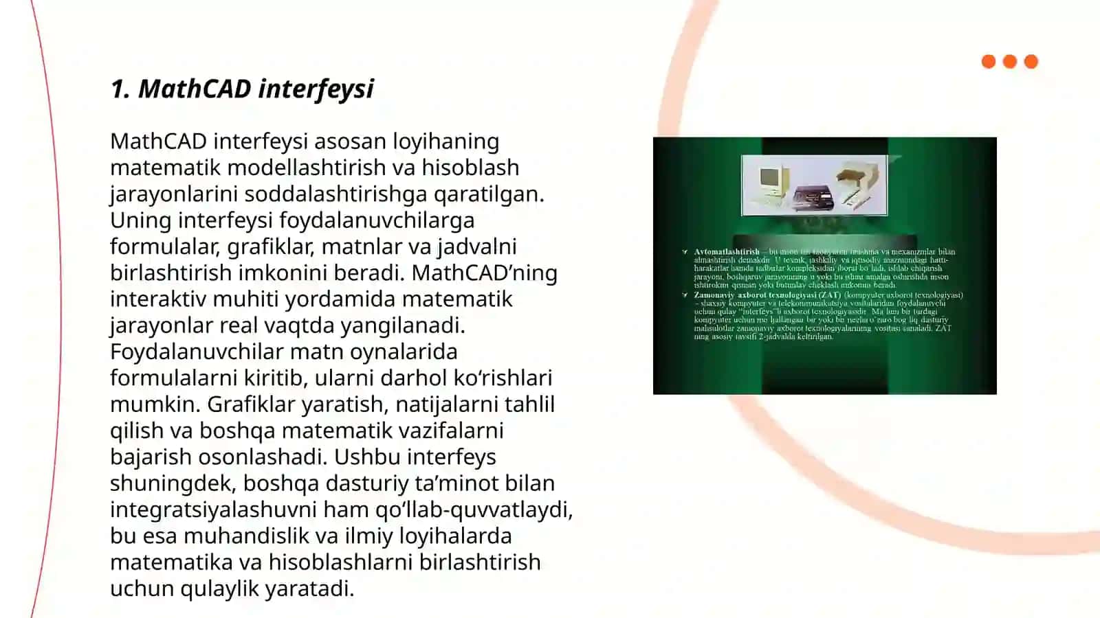 MathCAD amaliy dasturi imkoniyatlari va unda ishlash asoslari 3