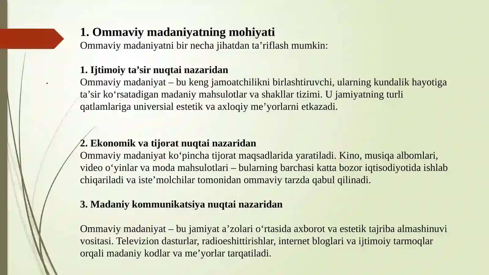 Ommaviymadaniyat va uning talqini 3