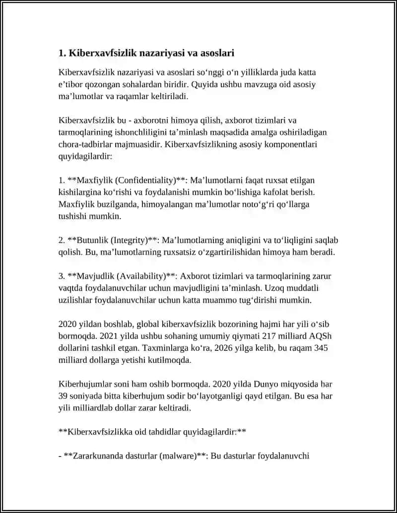 KIBERXAVFSIZLIKNING BILIM SOHALARI 3