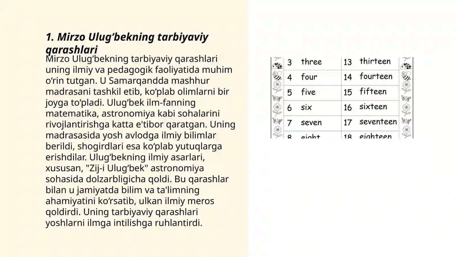 Mirzo Ulugʻbekning pedagogik gʻoyalari va talim rivojidagi xizmatlari 3
