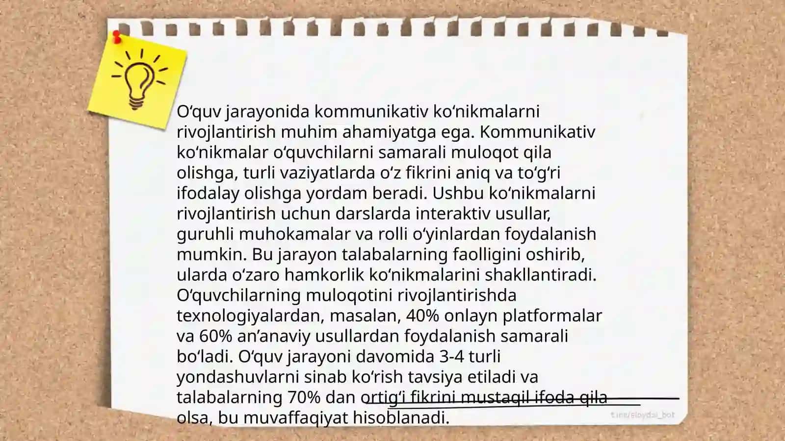 O'qtuvchining kommunikativ vazifalarni bajarishi 3