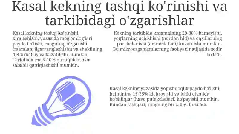 Kasal kekning belgilari va sabablari 3