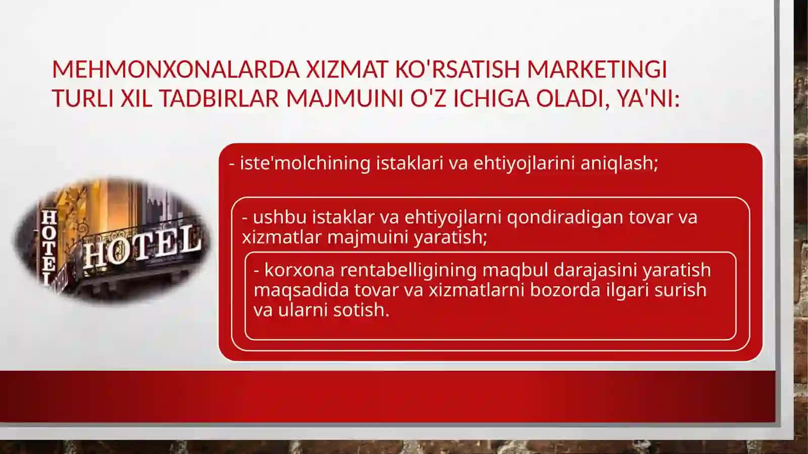 Mehmonxonada ichki marketing 3