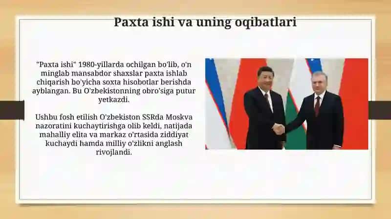 Paxta ishi va uning oqibatlari 3