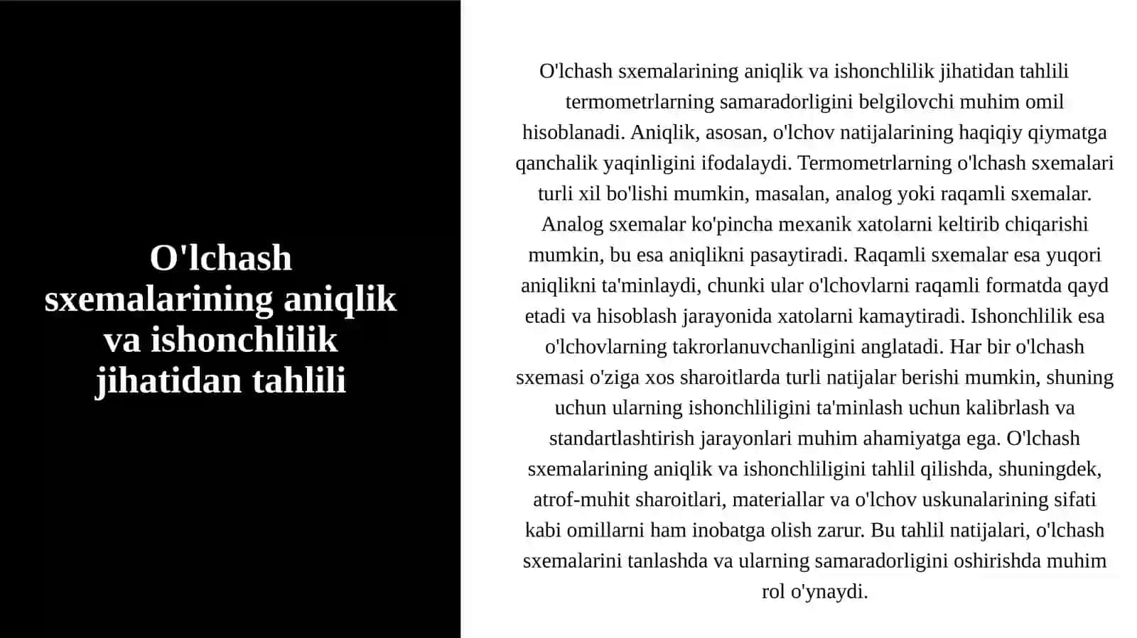 Termometrlarni o'lchash sxemalarini tahlili 3
