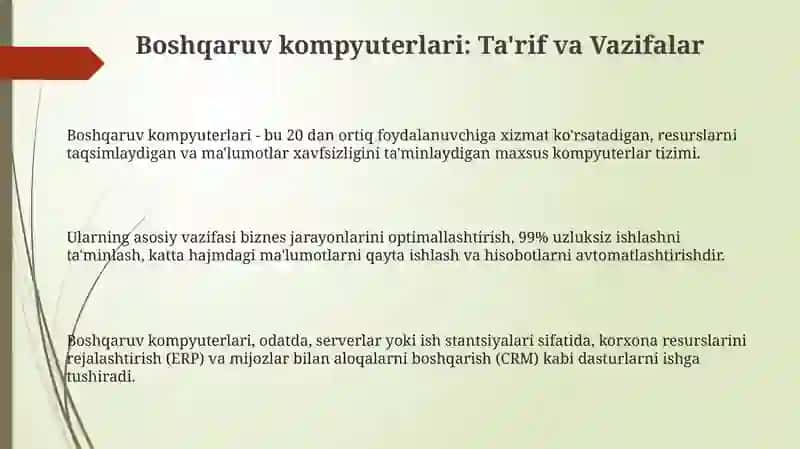 Boshqaruv kompyuterlari 3