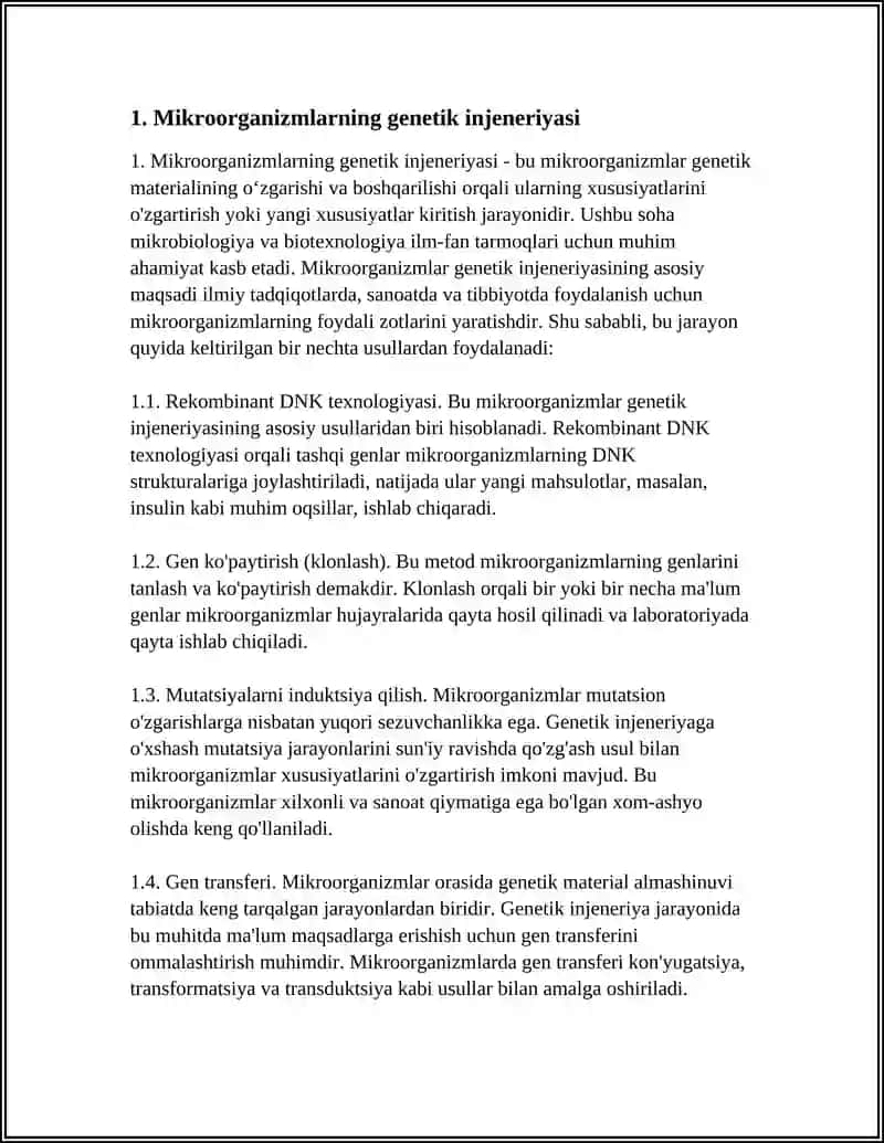MIKROORGANIZMLAR BIOTEXNOLOGIYASI 3