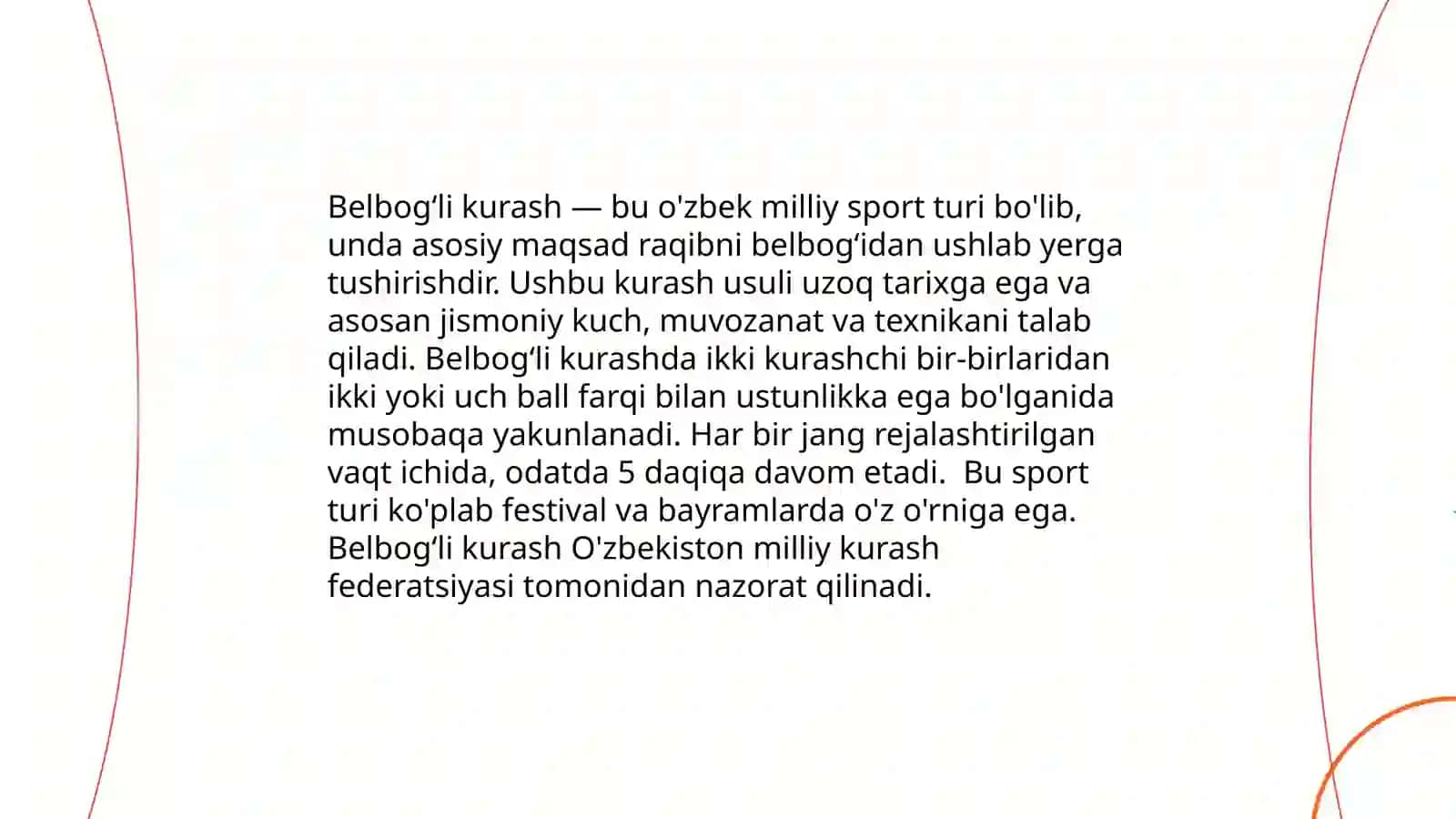 Belbogʻli kurashning texnikasi va taktikasi 3