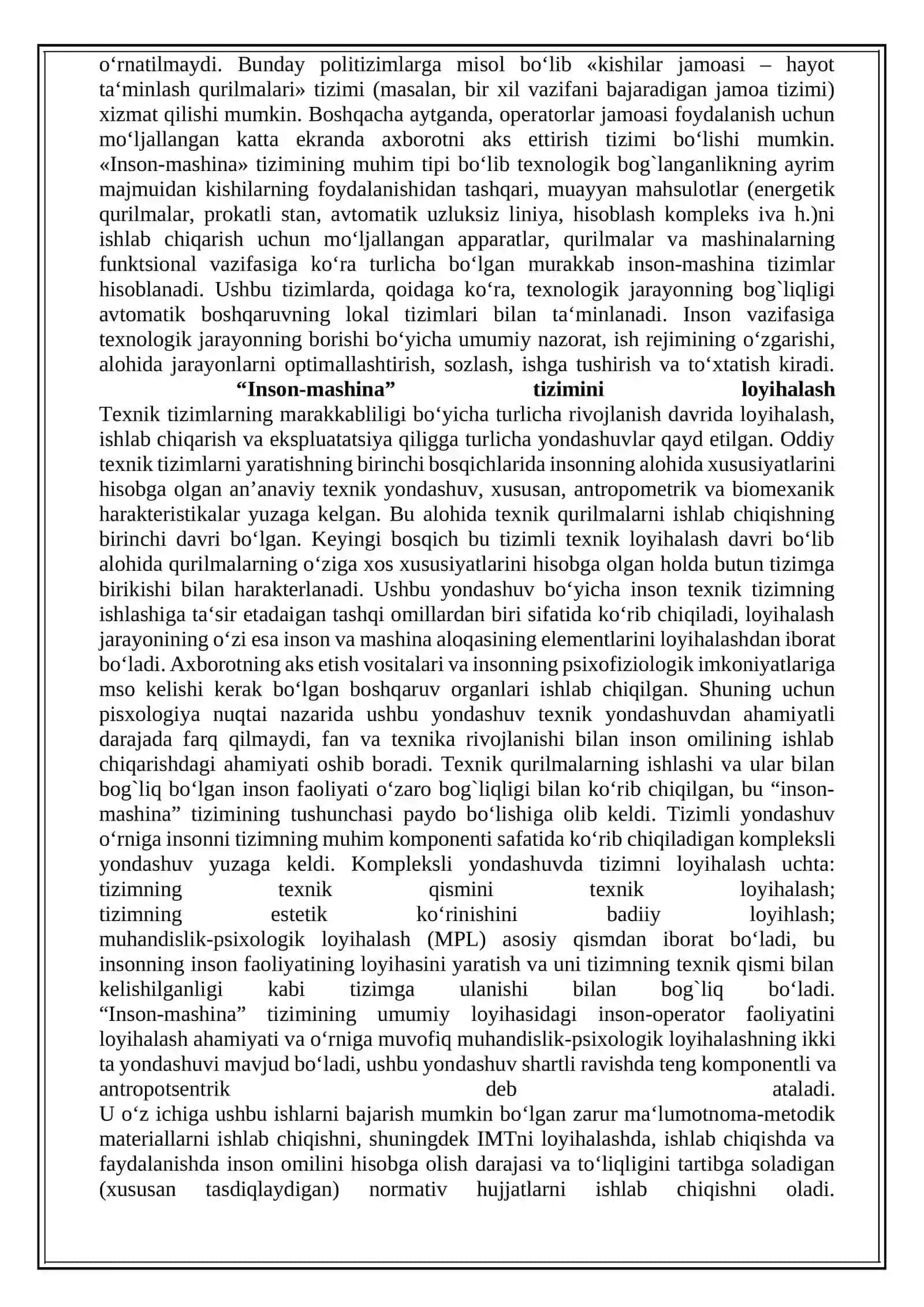 «Insоn-mаshinа” tizimining tuzilishi 3