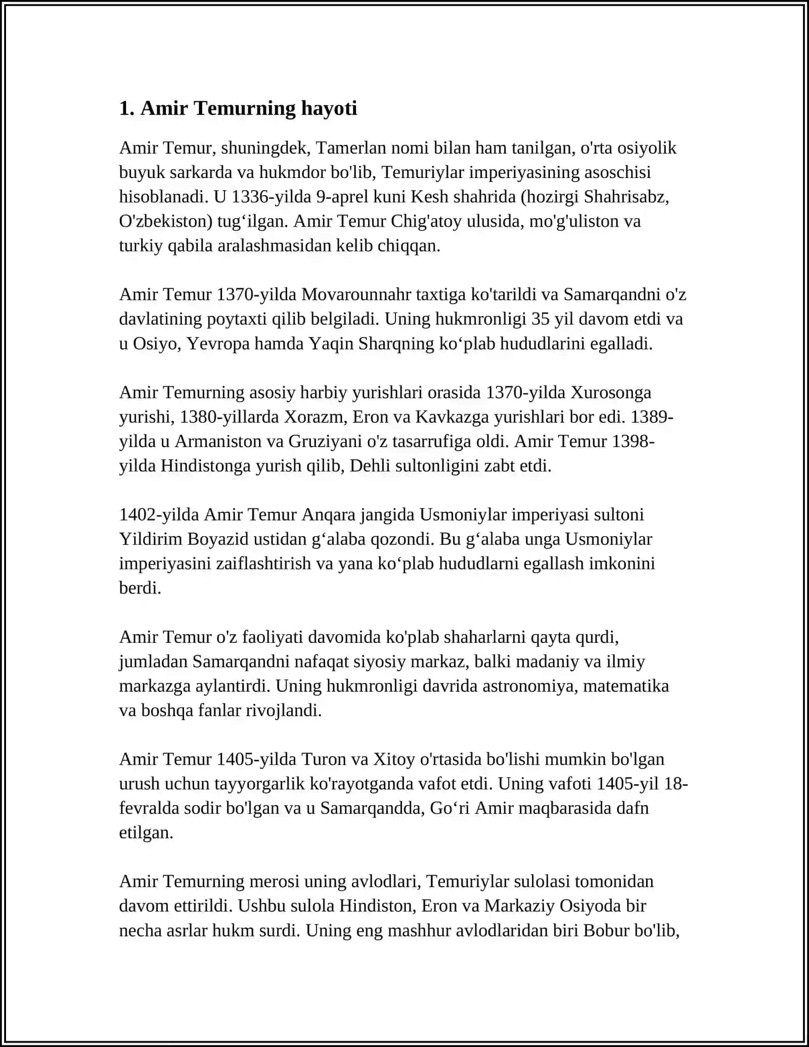 AMIR TEMUR BUYUK DAVLAT ARBOBI 3